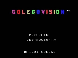 Destructor title screen for Colecovision